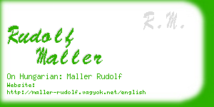 rudolf maller business card